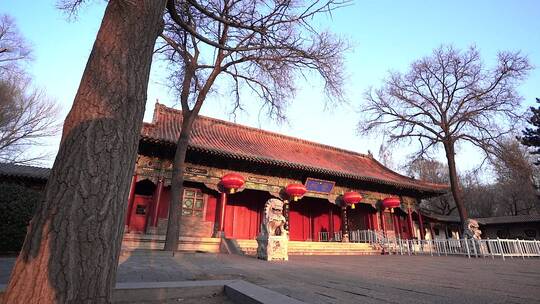 实拍太原晋祠胜境古建筑群寺庙博物馆风景区