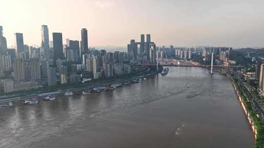 重庆南滨路喜来登航拍视频素材模板下载