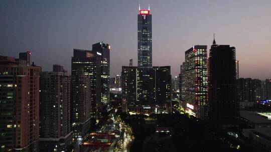 广州中信广场天河城市夜景视频素材模板下载