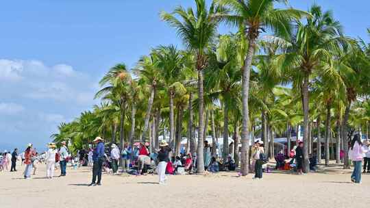 海南三亚西岛风景区游客旅游治愈唯美镜头