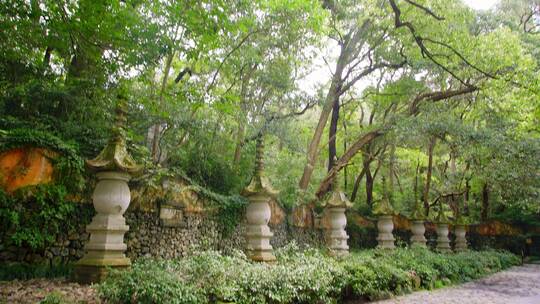 天台著名景点国清风景区国清寺自然景观