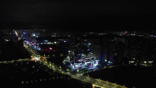 安徽蚌埠城市夜景灯光航拍视频素材模板下载