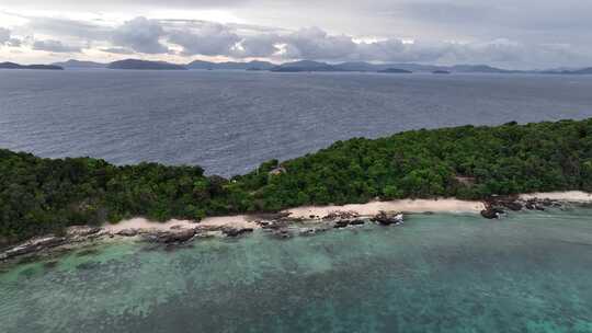 泰国普吉蜜月岛屿海滨自然风光航拍