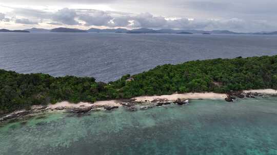 泰国普吉蜜月岛屿海滨自然风光航拍视频素材模板下载