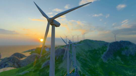 4K 碳中和-风力新能源发电-节能减排