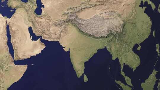 印度地图从太空看地球