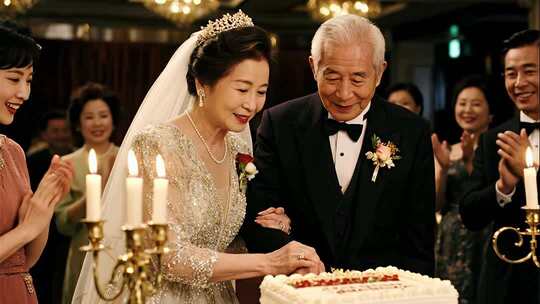 重阳节金婚温馨浪漫爱情视频