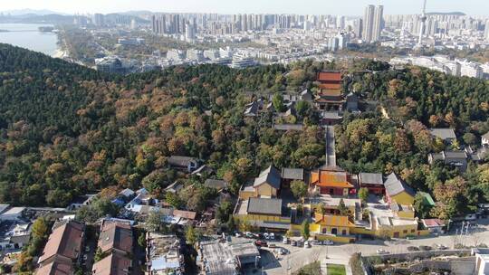 航拍江苏徐州云龙湖5A景区