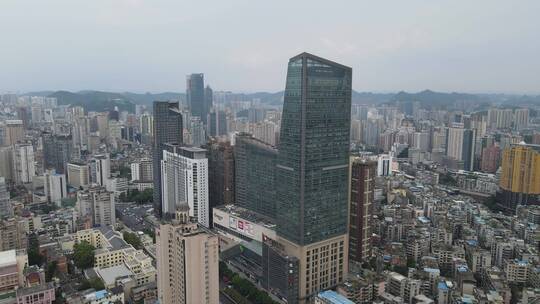 4K航拍贵州贵阳汇金国际商务建筑CBD高楼视频素材模板下载
