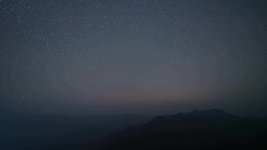 湖北冬季星空双子座流星雨延时