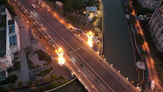 武宁路桥夜景视频素材模板下载