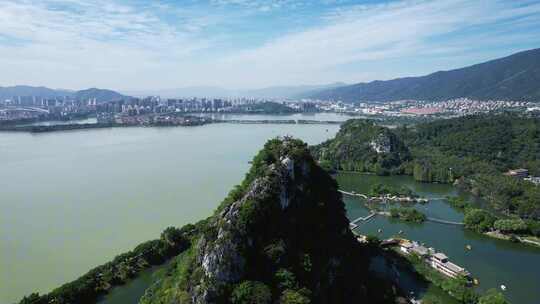 肇庆七星山5A景区星湖航拍