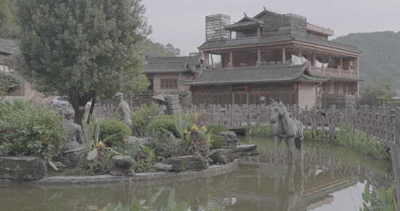 普洱阿里柯茶马古道清晨风光