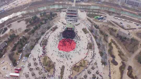 武功河滩会  塞蒸馍会