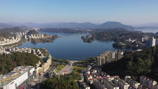 航拍千岛湖风景区实景