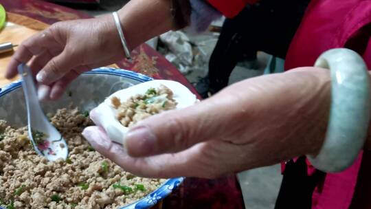 汤圆  包汤圆  农村美食