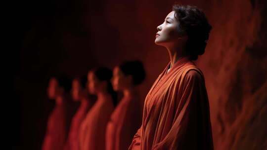 唐朝女性群像肃穆庄严令人敬畏