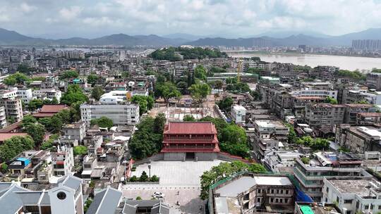 潮州老城区街道航拍