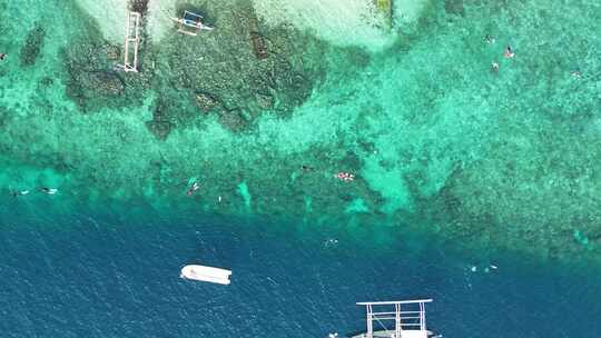 海岛海边休闲度假区航拍空镜