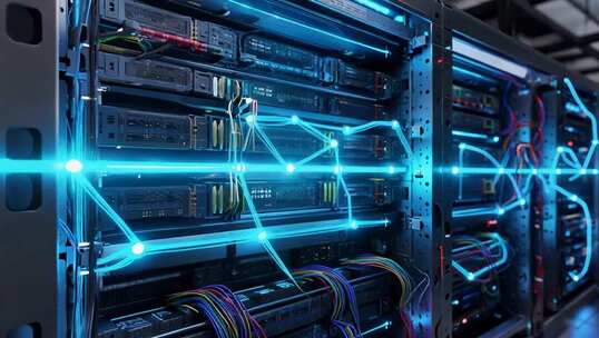 服务器机房内部场景