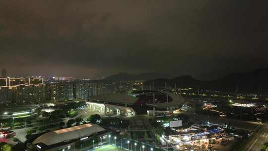 台州夜景航拍空镜