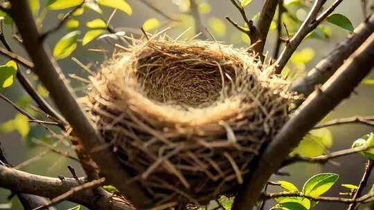 鸟巢与新生生命孕育的希望鸟窝
