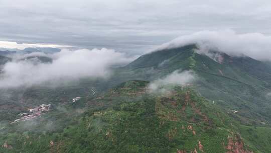 蓟州区山区附近雨后航拍