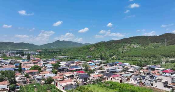 济南南部山区山区村落航拍