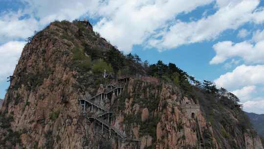 秦皇岛背牛顶景区航拍风光长城燕山