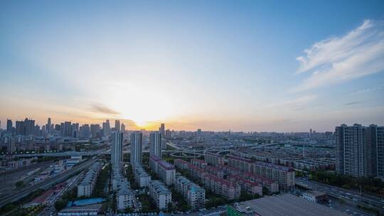 城市日转夜视频素材模板下载