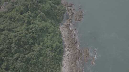 深圳杨梅坑礁石海岸航拍