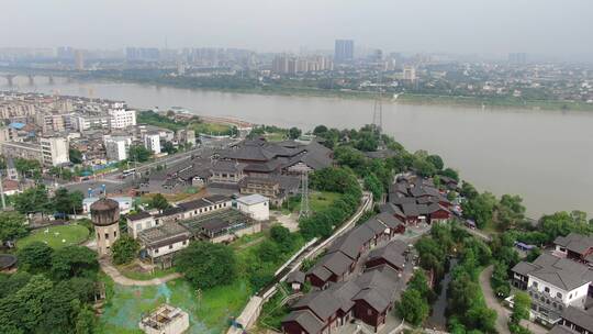 城市航拍湖南湘潭窑湾历史文化旅游街区