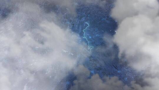 红河自治州-云雾俯冲勾勒轮廓