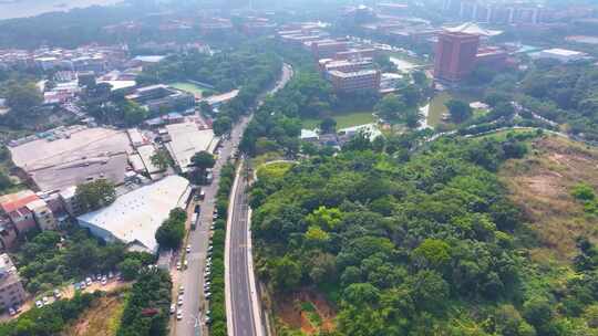 广州大学城航拍校园广州番禺区广东城市风景