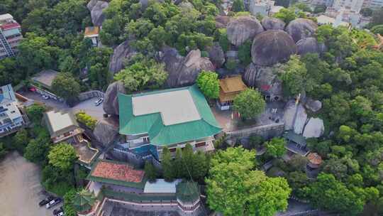 航拍厦门虎溪禅寺