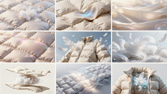 羽绒服广告 透气面料 温暖蓬松羽绒面料
