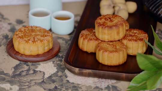 中秋古风月饼高清实拍