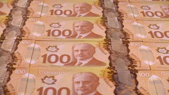 印有罗伯特·博登肖像的加拿大100美元聚合物钞票。