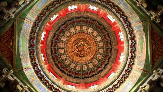 北京故宫博物院藻井视频素材视频素材模板下载