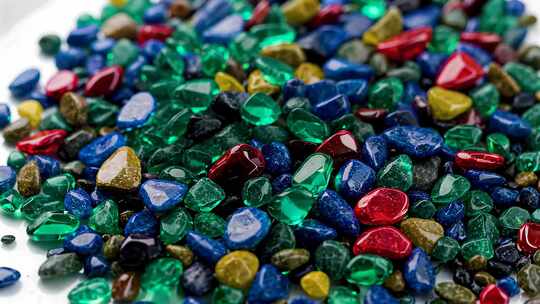 多彩宝石微距特写