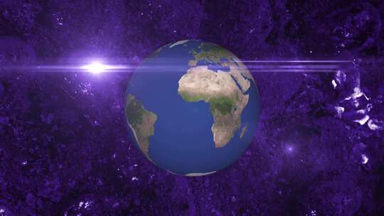 地球行星纹理球体地球动画和地球照明背景，