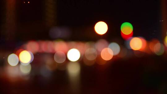 实拍超高清城市夜景人流虚化效果视频素材模板下载