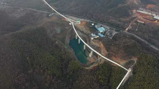 安徽省芜湖市马钢桃冲矿日落航拍