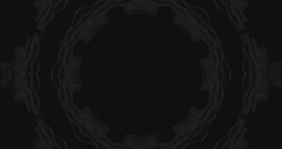 488 4K时尚创意黑白几何拼接光影万花筒