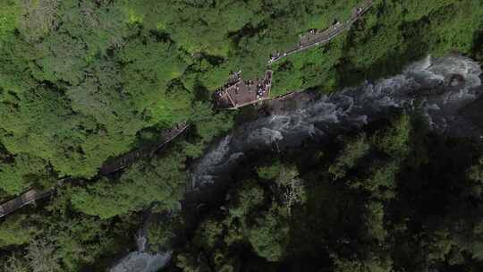 川西四姑娘山雪山峡谷森林航拍