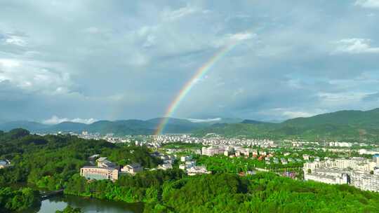 【4K】武夷山航拍雨后彩虹