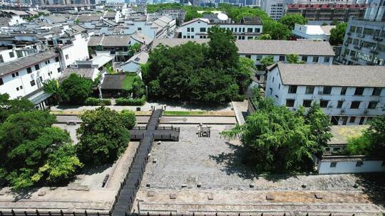 浙江宁波永丰库遗址公园航拍