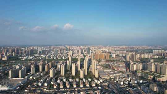 江苏宿迁城市风光建筑高楼航拍视频素材模板下载