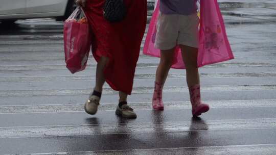 雨天 下雨 城市风光 写意 台风 雨中景色