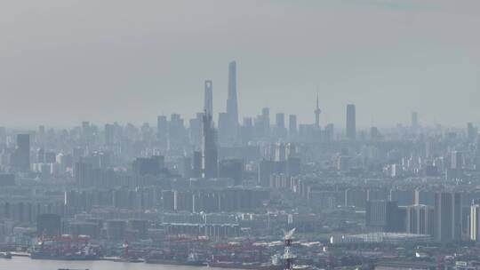 上海天际线航拍视频素材模板下载